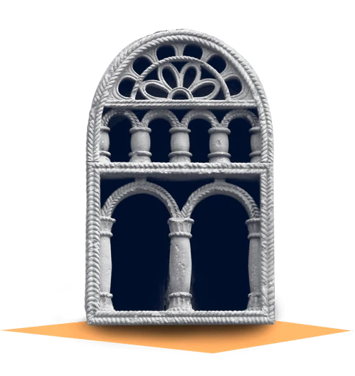 Fotografía de la ventana de San Miguel de Lillo
